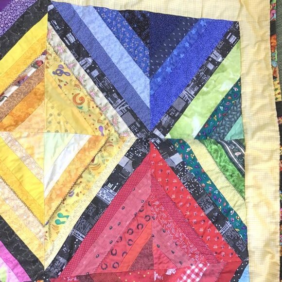 Handmade Quilted Baby Toddler Playtime Tummy Time Mat Colorful Boy or Girl 42x35 - Picture 3 of 9